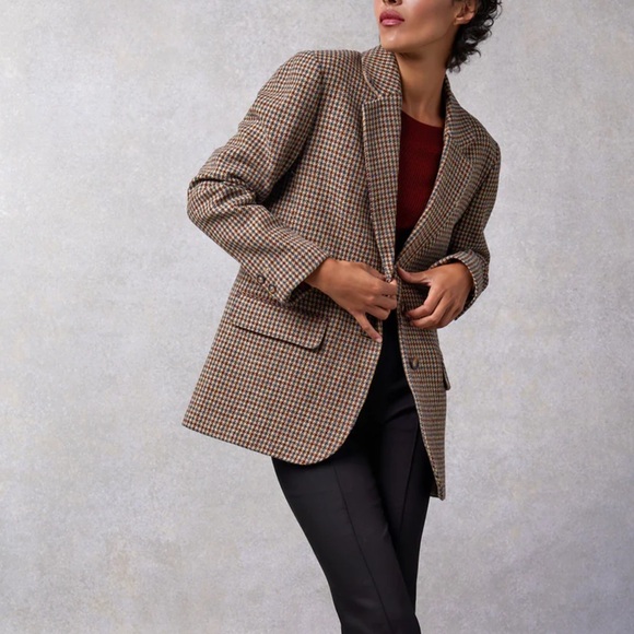 (SOLD) Rouje Jacques Jacket in Pied De Poule Moutarde - Picture 6 of 11